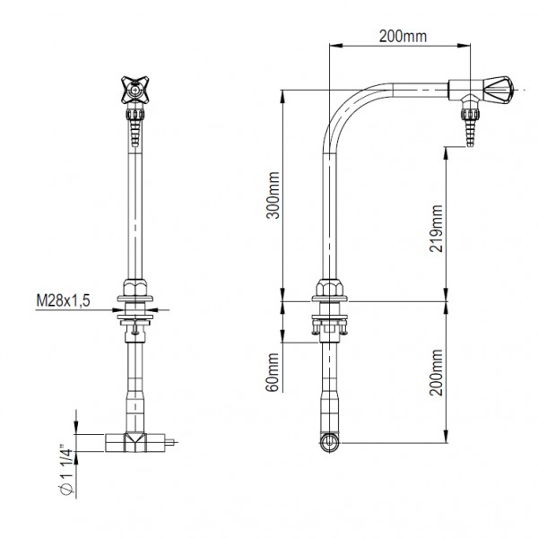 Brownall Special Water Recirculating Pillar Tap - Image 2