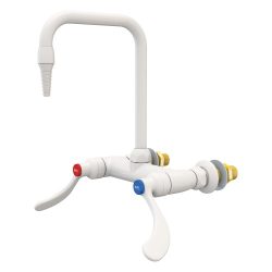 Watersaver Mixer Lab Tap, Wall/Panel Mounted, Wrist Blade Handles